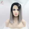 Best Quality Affordbale Ombre Grey Synthetic Wig